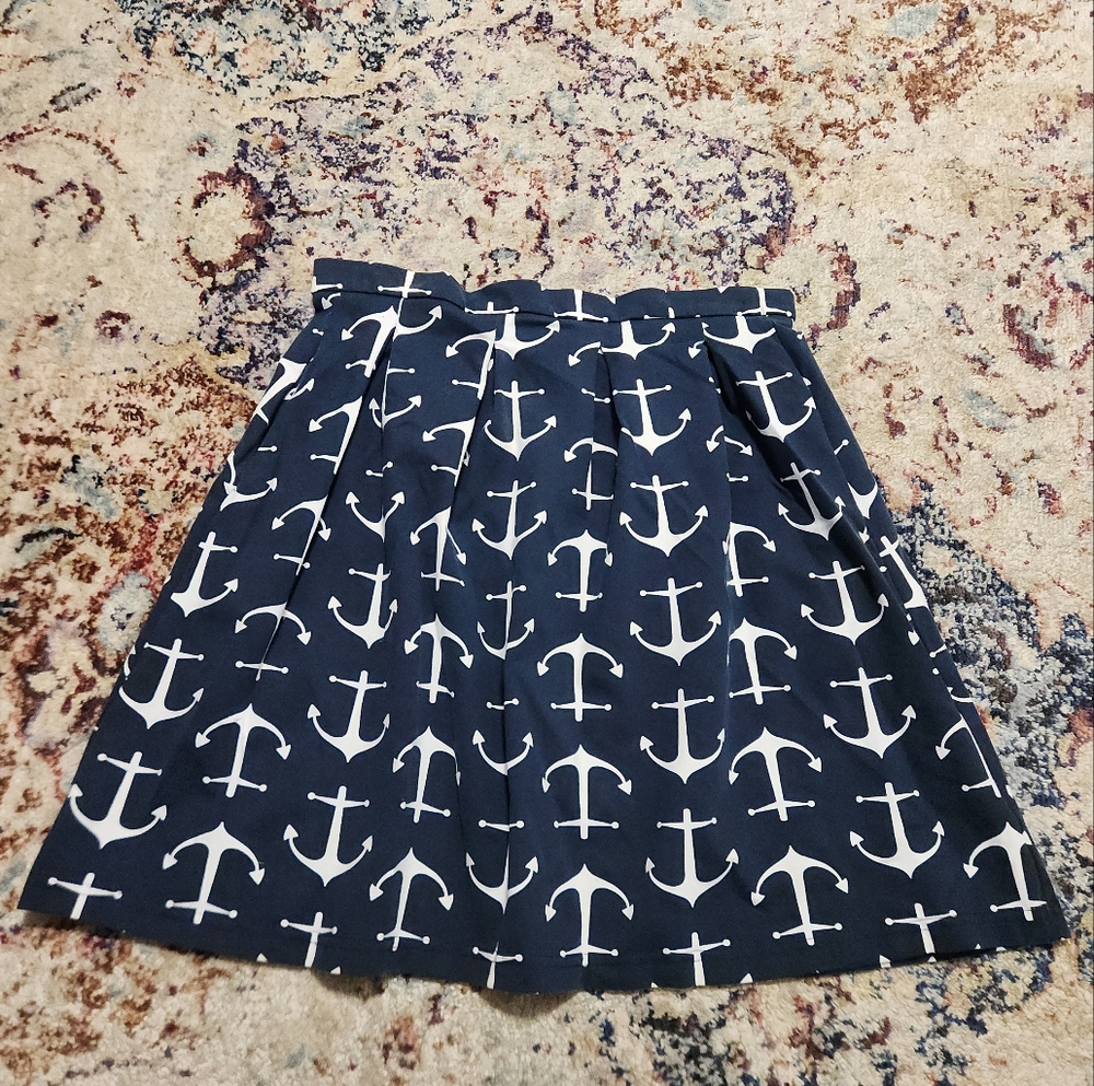Sailor Sailor Just Madras Regatta Skirt Blue White Size Medium
